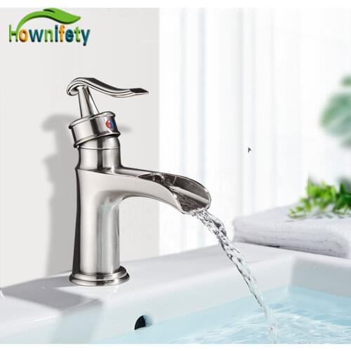 Nickel Short Bathroom Basin Faucet Deck Mount Hot Cold Mixer Crane Tap Retro Single Handle One Hole