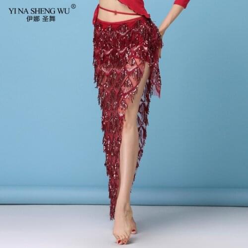 New Tassel Belly Dance Hip Scarf For Woman Belly Dancing Skirts Top For Woman Oriental Dance Costume Hip Scarf Bellydance