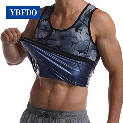 YBFDO New Men Camouflage ion coating Running Vest Fitness Workout Yoga Tops Slimming Gym Sauna Sweat Sport Workout Shaper Corset