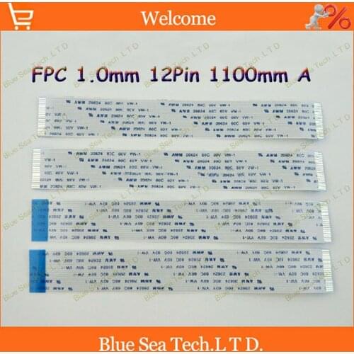 12Pin 110cm FFC/FPC Flat Cable 1.0mm pitch 12 pin 1100mm Isotropy Type A cable,AWM 20624,80C 60V VW-1,Printer data line