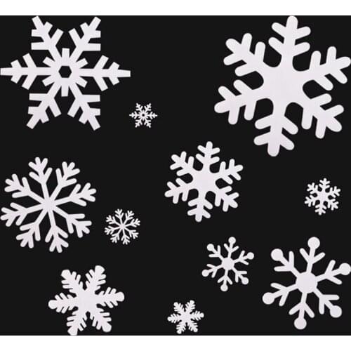 Fake Snowflake Foam Snowflakes Glass Window Stickers Decoration Christmas Party Supplies Snow Decoration