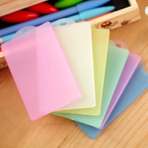 Transparent IC Card holder Bus card & ID Holders Men Women credit card holder protective cover Simple Fashion PVC card wallet