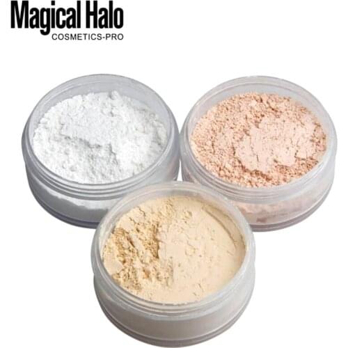 3 Colors Makeup Loose Powder Transparent Finishing Powder Waterproof Cosmetic Puff For Face Finish Setting With Puff