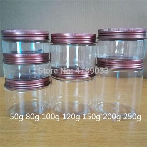 10/30/50pcs 50g-250g Empty Aluminum Cap Cosmetic Tin Pot Lip Balm Jar Containers Oil Wax Empty Cosmetic Face Cream Container Box