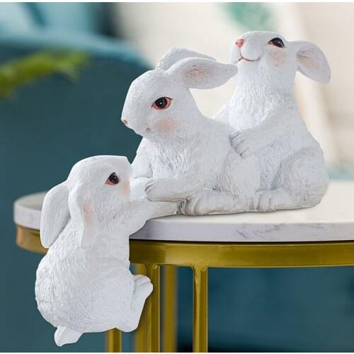 Resin Decoration TV Cabinet Decoration Home Decoration Simple Rabbit Resin Crafts Wine Cabinet Living Room Small Decoration