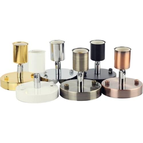 Vintage Metal Lamp Base E27 180Degree Direction Rotation Wall Light Universal Lamp Head Lighting Accessories Decoration for Home