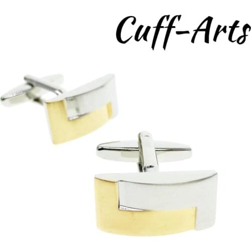 Cufflinks for Mens Interlocked Cufflinks Gold Shirt Cuff links Gifts for Men Gemelos Les Boutons De Manchette by Cuffarts C10240