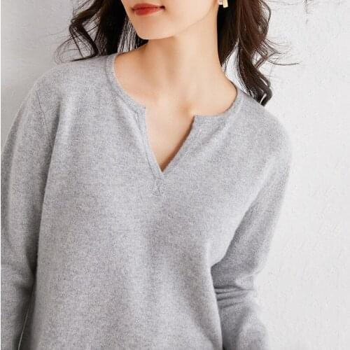 O-neck Long sleeve Sweaters Women 100% Cashmere and Wool Knitting Jumpers 2020 Winter New 3Color Female Standard Pullovers