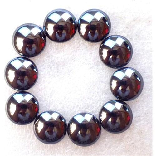 10 pieces/lot) Wholesale Natural Hematite Round CAB CABOCHON 12x4mm Free Shipping Fashion Jewelry Z4767