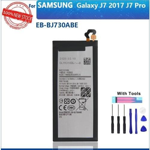 100% Original 3600mAh EB-BJ730ABE Battery For Samsung Galaxy J7 Pro 2017 J730 SM-J730F J730FM Smart Phone New Battery With Tools