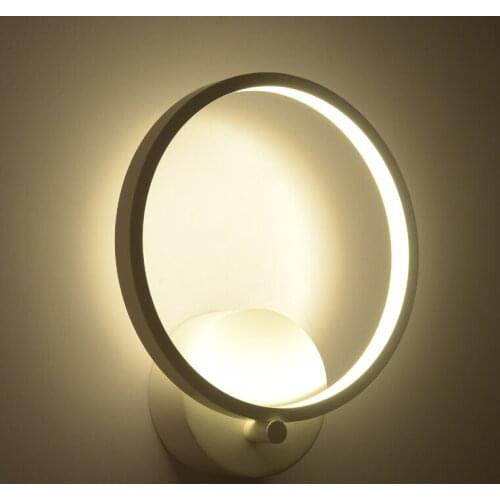 12W Black Acrylic Led Wall Light For Living Room Beside Room Bedroom Luminarias LED Sconce Bathroom Wall Lamp Modern AC85-260V