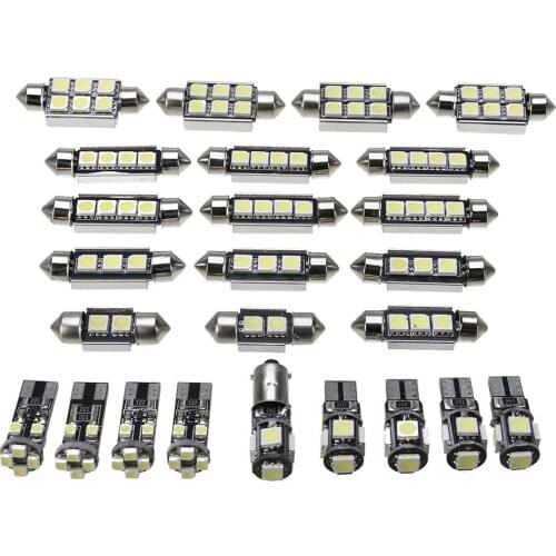 25pcs White LED Lights Bulbs DC 12V Car Interior LED Light Set Super Bright Car Interior Kit for BMW X5 E70 M 2007-2013 2019 New