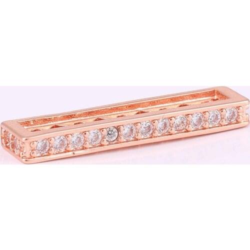 26*3mm Micro Pave Jewelry Shining Zircon Beads For Bracelets Jewelry Making Diy Crafts Wholesale Spacer Beads Bijoux Berloques