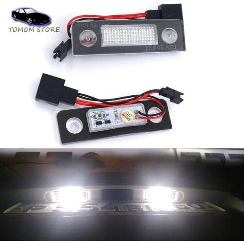 2x Free Error Car rear 18 SMD LED number plate light for Skoda Roomster 5J Octavia 1Z replacement auto accessory parts