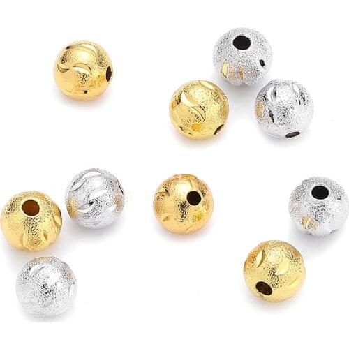 3 pcs/lot 7mm ball beads Fit diy jewelry bracelet & bangles accessories beads for jewelry making copper metal round ball