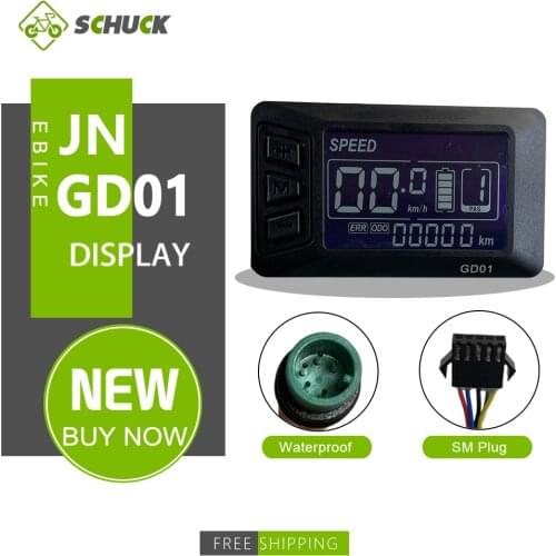 36V 48V SM/Waterproof Connector Plug JN GD01 LCD Display 5 Pin Electric Bicycle Display For E-bike Conversion Kit