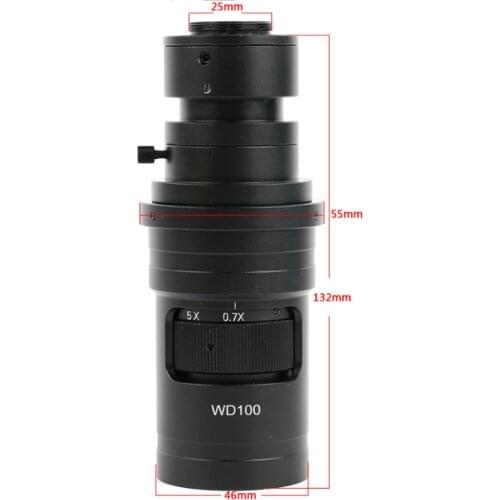 Agnicy Ultra-clear 0.7-5.0X Continuous Zoom 200 Times Single-tube Electron Microscope Video Optical Lens Can Be Locked