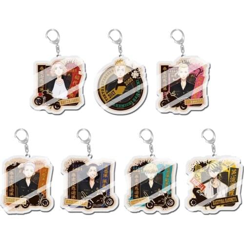 New Tokyo Revengers Acrylic Keychain Anime Character Mikey Draken Chifuyu Pendant Keyring Cosplay Bag Jewelry