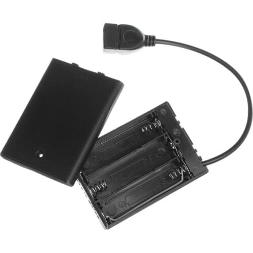 Portable ABS Building Block Accessories Mini Holder Practical Battery Case LED Lighting Lightweight Wear Resistant USB Port