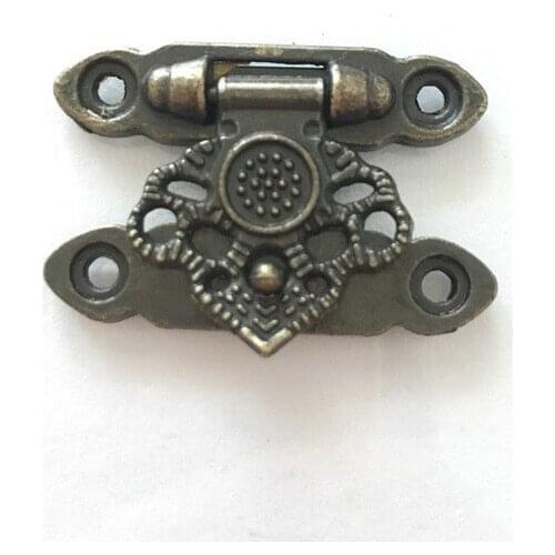 Antique Alloy Decor Jewelry Trinket Wooden Box Hasp Clasps Latch Hook 8PCS