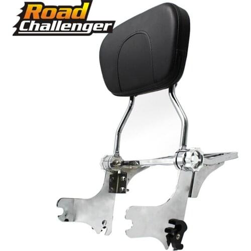 Motorcycle Sissy Bar Luggage Rack Passenger Backrest For Harley Road King Street Glide Road Glide FLTR FLHX FLHT FLHR 1997-2013