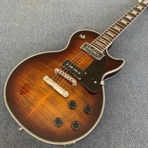 Free delivery, high quality electric guitar, tiger Flame Maple top, brown electric guitar,rosewood fingerboard