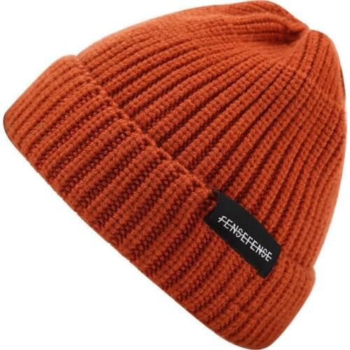 Mens and Womens Toque Caps Winter Labeling Landlord Caps Solid Color Hip Hop Coat Cap
