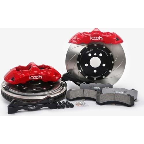 Brake kit bright green calipers with 380*34 drilled slots disc extra brake pads for vw Tiguan 2018