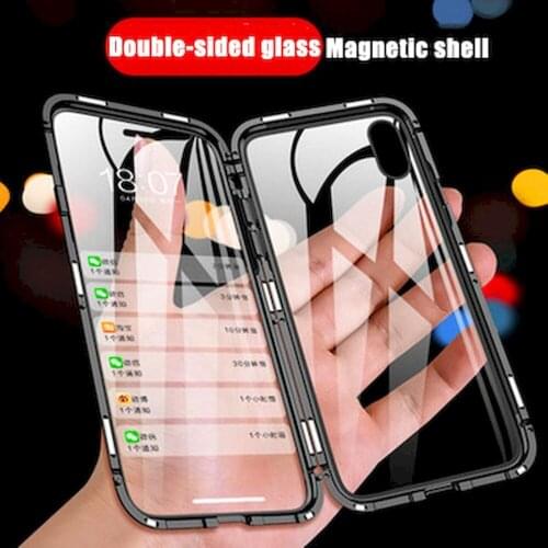 PINZHENG Magnetic Double Shell Phone Case For iPhone 11 12 Pro Max mini 7 8 6S Plus XR X XS MAX Anti Fall Smartphone Case Cover