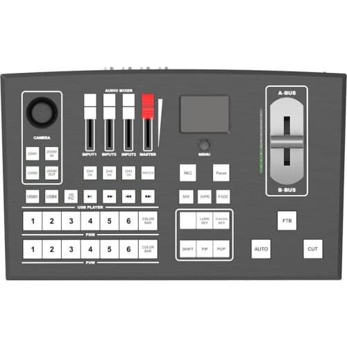 Avmatrix PVS0605 Multi-format 6 channel SDI/HDMI Cable-Compatible Switcher SDI/ HDMI PGM w Multiview Outputs for Live Broadcast