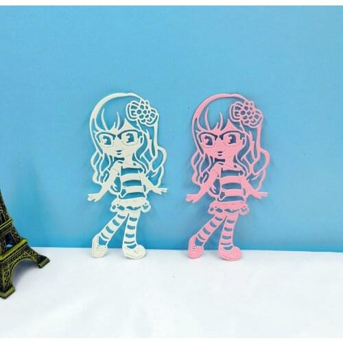 Girl Combination Metal Cutting Dies for DIY Scrapbooking Album Cardmaking Decorative Embossing Making Greeting Card P Paper