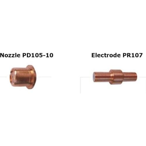 OEM Trafimet A60 Nozzle PD105-10 Electrode PR107 Kit 100pcs