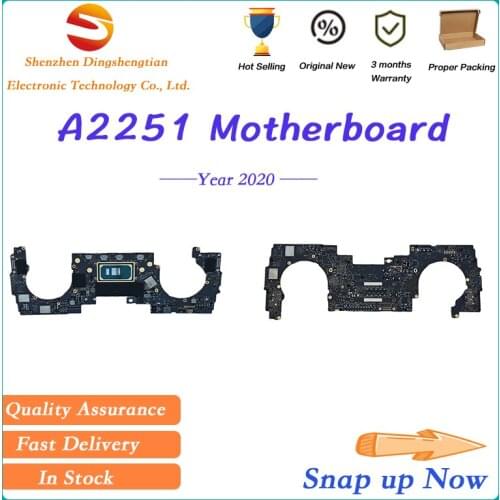 Original Logic Board For MacBook Pro 13" A2251 i5 i7 2.0GHz 2.3GHz 16G 1TB Year 2020 Motherboard
