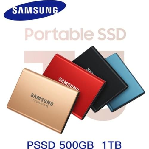 Samsung T5 Pocket Size Portable SSD 500GB 1TB 2TB Type-c USB3.1 Mobile Hard Drive 540MB/S (PSSD)