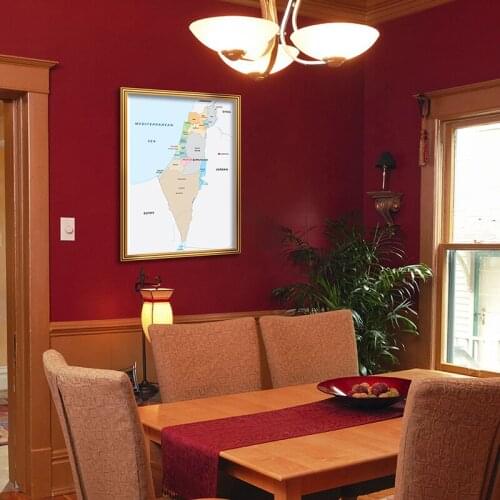 The Political Map of Israel in English Wall Posters Canvas Paintings Living Room Home Decoration Children School Supplies