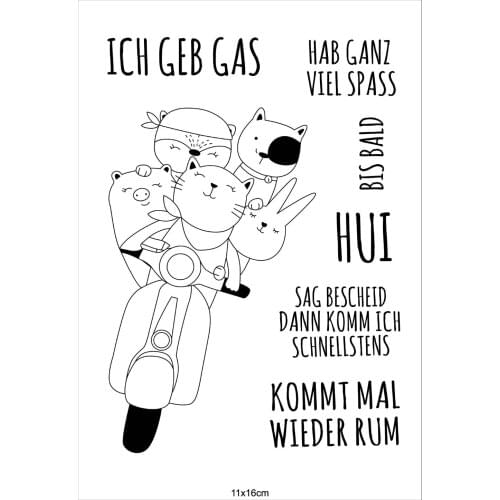 German words Transparent Clear Silicone Stamp/Seal for DIY scrapbooking/photo album Decorative clear stamp sheets A1074