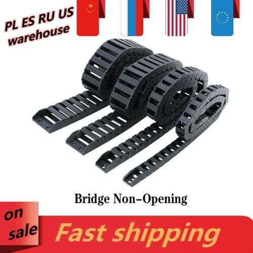 R18 Cable Chains 10x10 10x15 10x20 mm Bridge Type Non-Opening Plastic Towline Transmission Drag Chain for CNC Machine