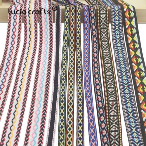 SALE!2Yards 10/12/20/25mm Ethnic Vintage Embroidered Ribbons Fabric DIY Headwear Garment Bag Decoration Sewing Accessories Q0706