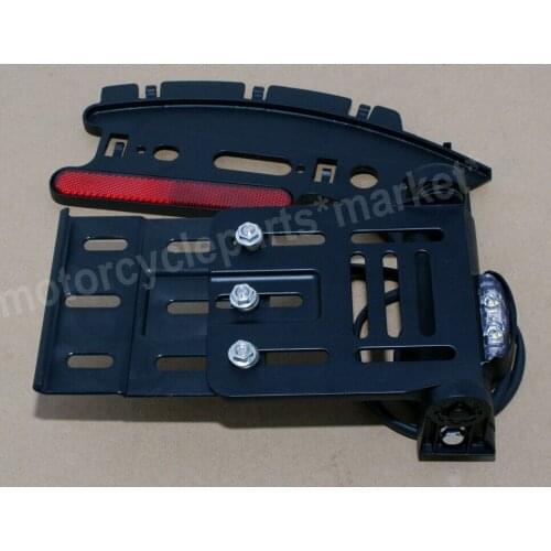Motorcycle Collapsible Folding Side Mount License Plate Bracket For Harley Sportster XL 883 1200