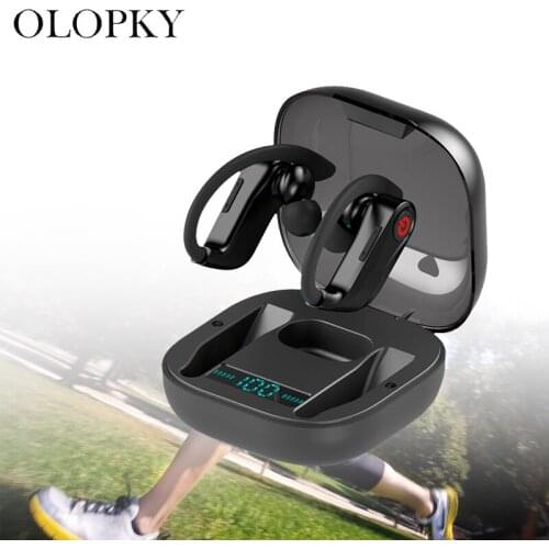 TWS Led Screen Bluetooth 5.0 Earphones Sport Wireless Headphones Big Power Bass Headset TWS Handsfree Earbuds With Micrphone