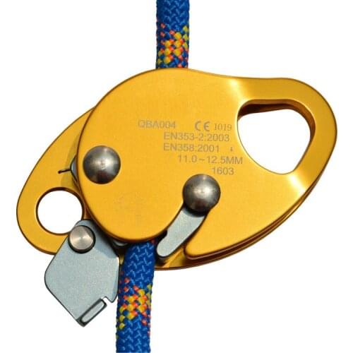 Rope grab device for aerial work fast safety CE quality insurance climbing rope sport harness, descending rigging hardware