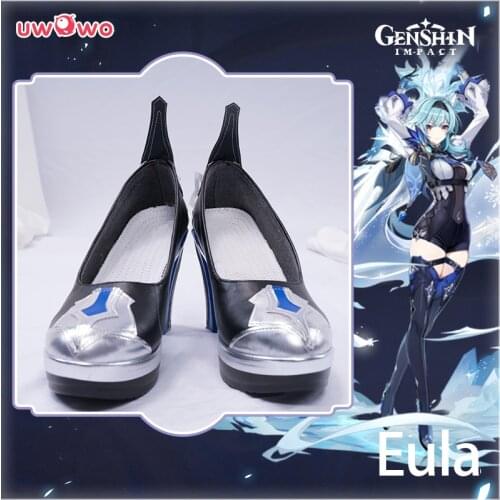PRE-SALE UWOWO Eula Cosplay Shoes Game Genshin Impact Cosplay Boots Footwear