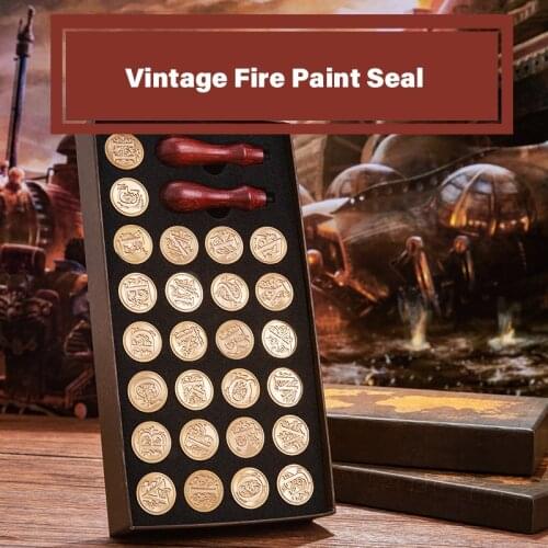 Retro Map Wax Seal Box Kit Wedding Packaging Gifts Sets DIY Scrapbooking Tools