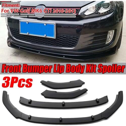 High Quality Car Front Bumper Lip Body Kit Spoiler Deflector Lips Diffuser Protector Guard For VW For Golf MK6 GTI 2010-2013