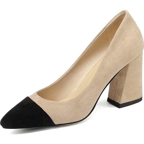 Color matching high-end fashion tines microfiber for womens shoes to 18 years in early spring the new