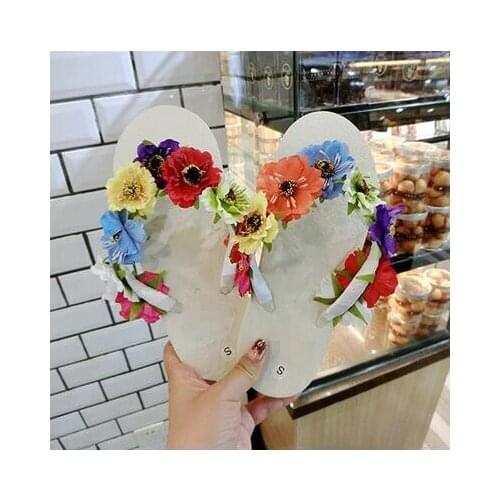 HAHAFLOWER White Flip Flops Women Sandals Jelly Sandal Shoes Woman Summer Flat Beach Slipper Flower SIZE 35-45 FREE SHIPPING