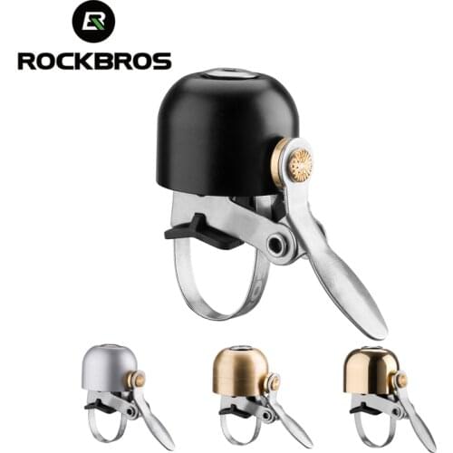 ROCKBROS Classical Stainless Bicycle Bell Cycling Horn Bike Handlebar Safety Bicycle Accessories Bell Horn Crisp Sound Bike Horn