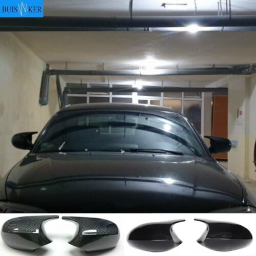 2xMirror Cover E90 Car Side Door Rearview Side Mirror Cover Cap For BMW E90 E91 2008-2011 E92 E93 2010-2013