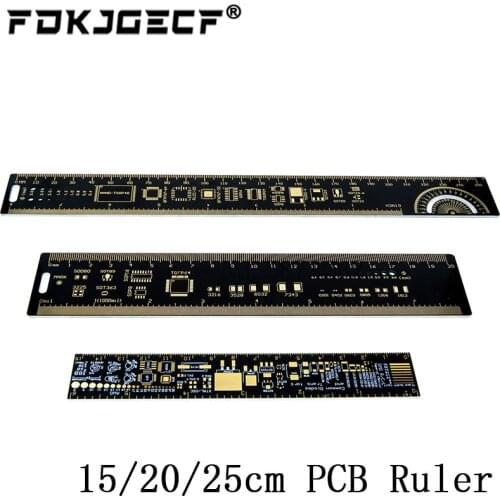 3 Type 15cm 20cm 25cm PCB Ruler Multi-functional Measuring Tool Resistor Capacitor Chip IC SMD Diode Transistor