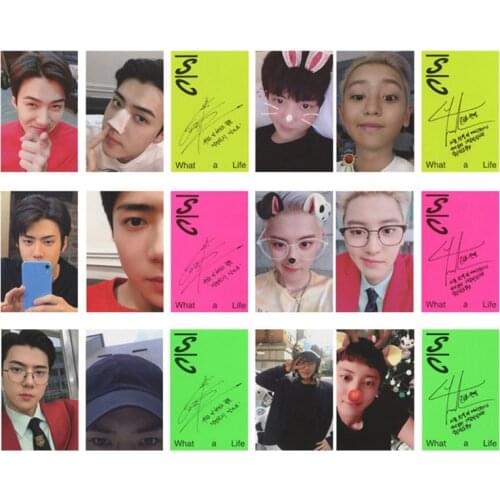 4Pcs/Set KPOP EXO CHANYEOL SEHUN Lomo Card Photo Card Poster HD Photocard Fans Gift Collection